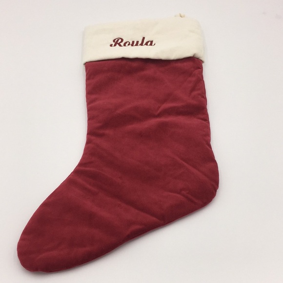 Pottery Barn Velvet Christmas Stocking “Roula” - Picture 10 of 10
